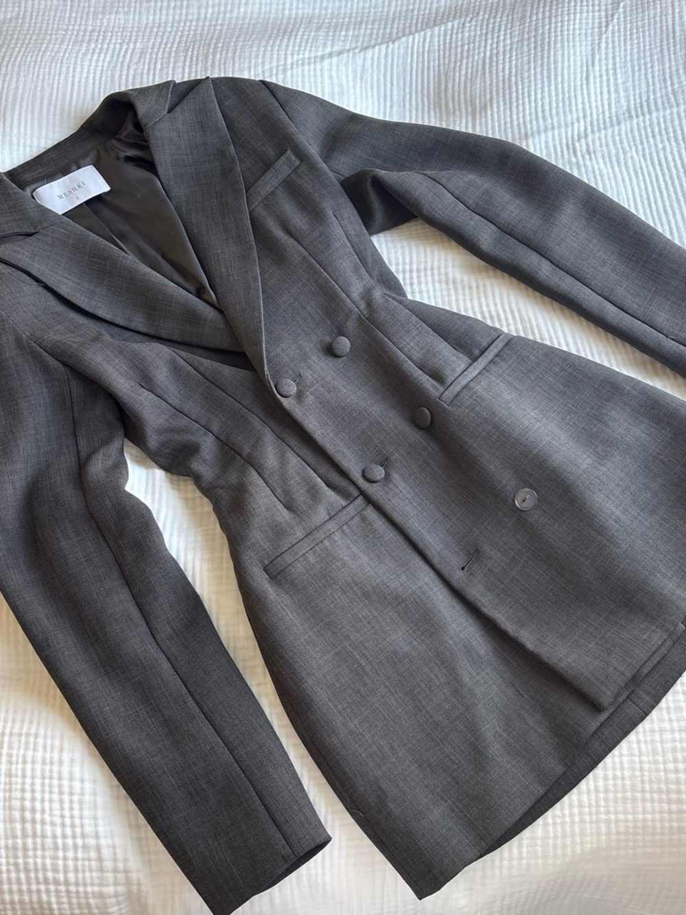 Double-Breasted Women's Blazer dress in Dark Gray